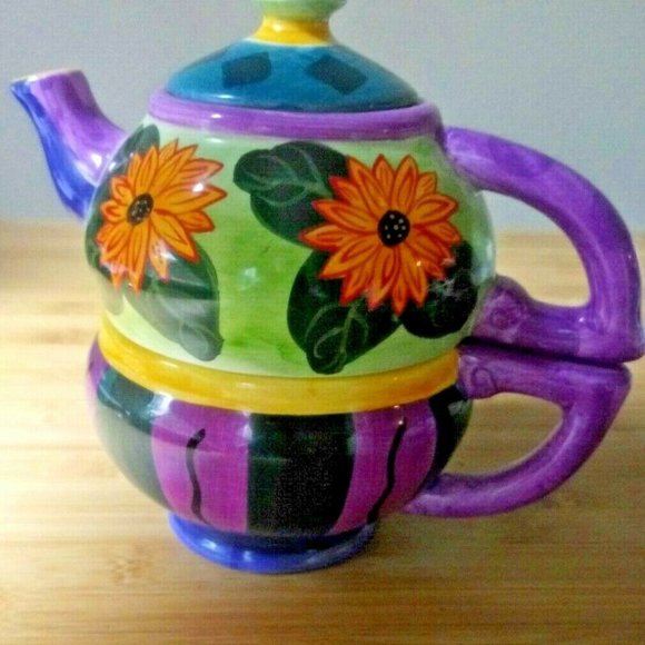 Milson & Louis Other - Milson & Louis Tea For One Teapot Hand Painted